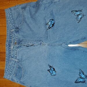 Shein Curve 1xl  Embroidered jeans